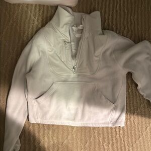 Lululemon Athletica Light Gray Quarter-Zip Pullover